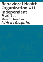 Behavioral_health_organization_411_independent_audit_report_for_Access_Behavioral_Care--Denver