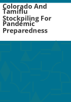 Colorado_and_tamiflu_stockpiling_for_pandemic_preparedness