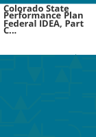 Colorado_state_performance_plan_federal_IDEA__part_C_services