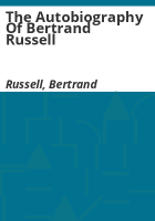 The_autobiography_of_Bertrand_Russell
