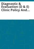 Diagnostic___evaluation__D___E__clinic_policy_and_guidelines_2011-2012