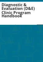 Diagnostic___evaluation__D_E__clinic_program_handbook