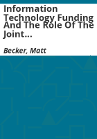Information_technology_funding_and_the_role_of_the_Joint_Technology_Committee